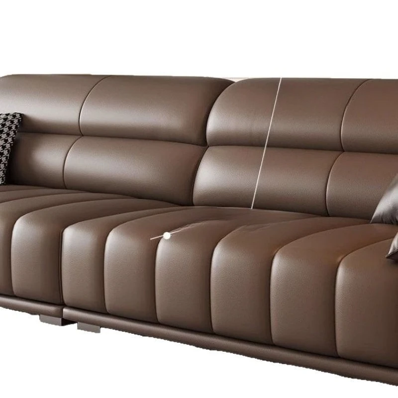 

New, modern, simple, first layer cowhide, living room sofa combination