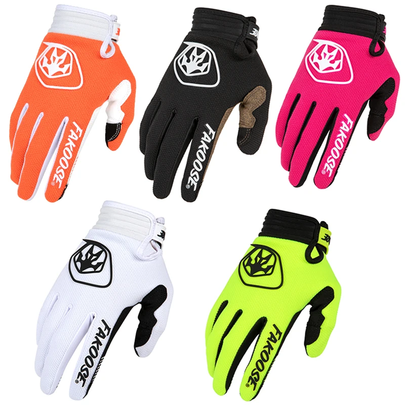 FAKOOSE Breathable Touch Screen Motorcycle Gloves Lightweight Anti-slip Full Finger Motocross Bicycle Racing Riding Gloves