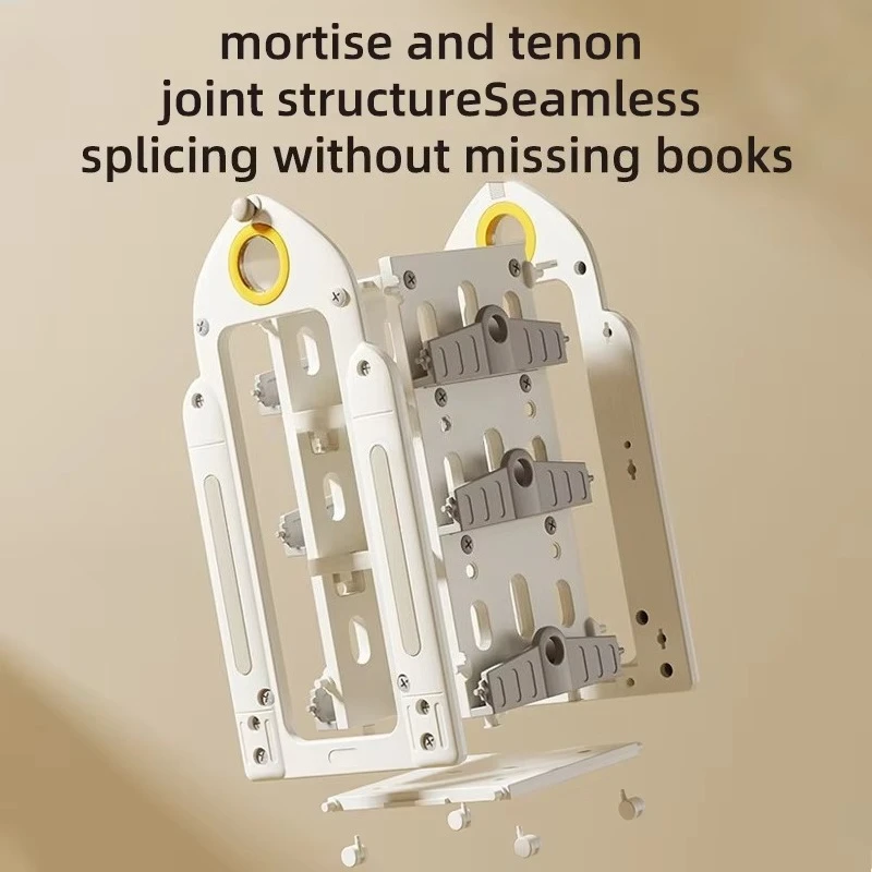 Children with Wheels Baby Picture Book Rack Shelves Bookshelf Organizer Rotating Display Plastic Kids Storage Book Shelf