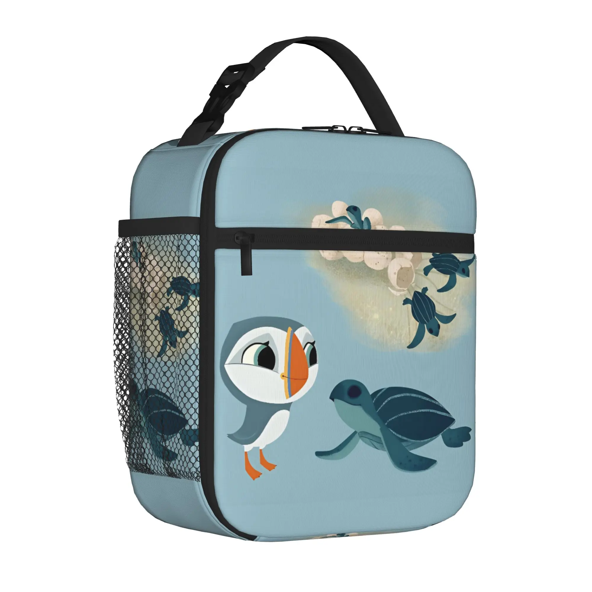 Puffin Rock Oona Baba Carry Thermal Cooler Bag Cartoon TV Watercolor Reusable Insulated Lunch Bag New Arrival Storage Box School