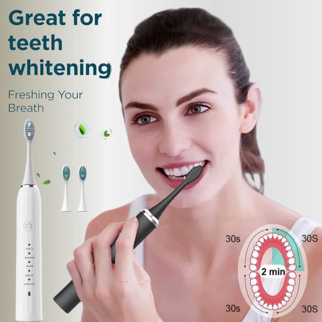 

Electric Toothbrush For Teeth Brushes Sonic Vibration Dental Tooth Whitening Cleaner USB Rechargeable Oral Care Toothbrush