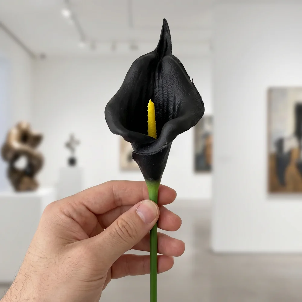 Fake Flower Real Touch Artificial Calla Lily Flower Branch 13.4 Faux Bouquet for Wedding Home Decor Table Centerpiece