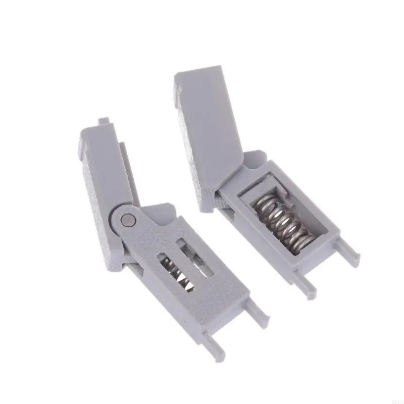 Q6PA Record Player Dust Cover Joint Pair with Visible Springs and Mounting Prongs for SL-J110R SLJS17 Replacing Damaged or Worn