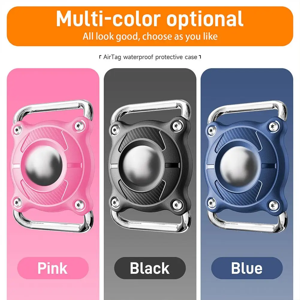  for airtag Metal Case Pet Positioning Anti Loss Device Protective Case Cover for airtag Holder Shockproof Protective Sleeve