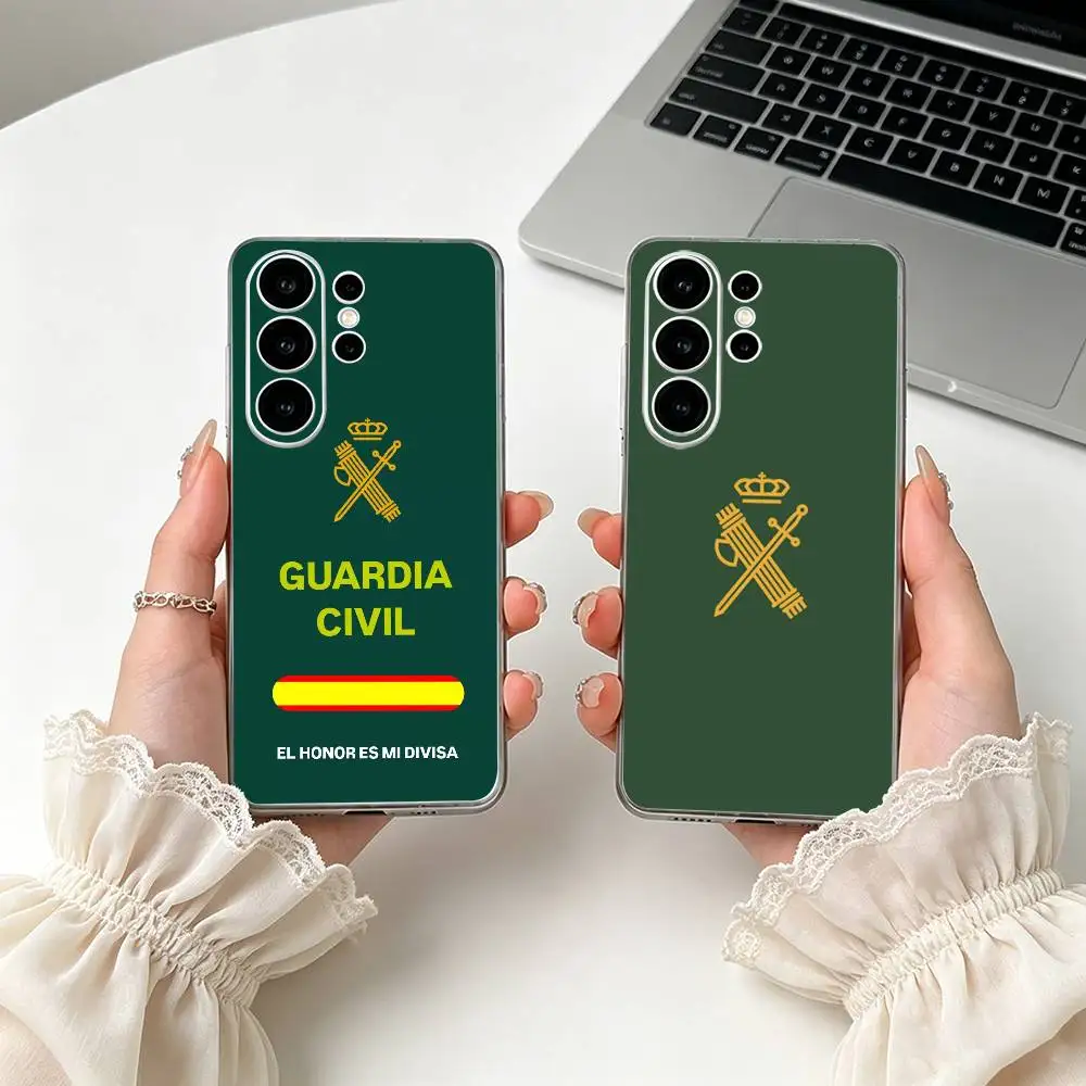 Spain Spanish Guard Civil Emblem Phone Case For Samsung S25,S24,S21,S22,S23,S30,Ultra,S20,Plus,Fe,Lite Transparent Cover