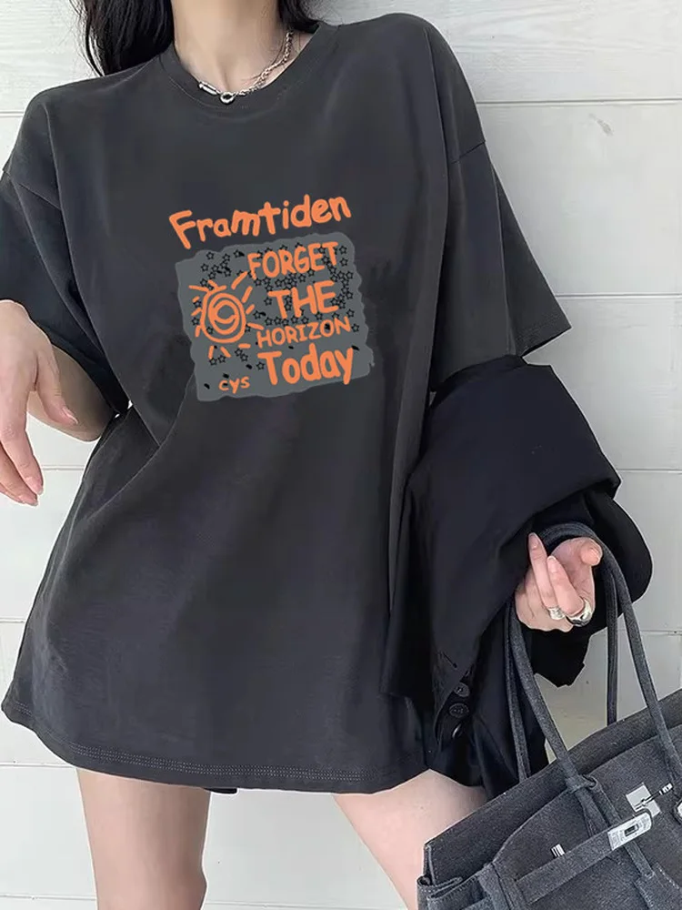 Fashionable Large Size Women's T-shirt Unique Beautiful Short Sleeve Couple's Summer Clothes Soft Comfortable Cotton round Neck