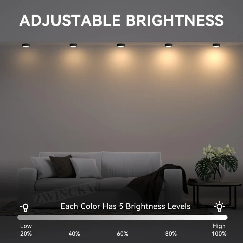 Under Cabinet Lighting Remote Control Wireless Shelf Light Battery Operated Lights Night Light Timmer for Closet Bedroom Kitchen