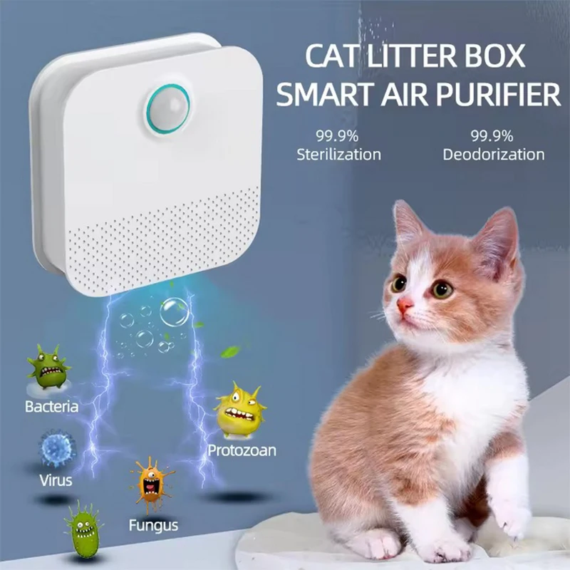 

Smart Cat Odor Purifier For Cat Litter Box Deodorizer Pet Toilet Air Purifier Dog Cat Litter Deodorant