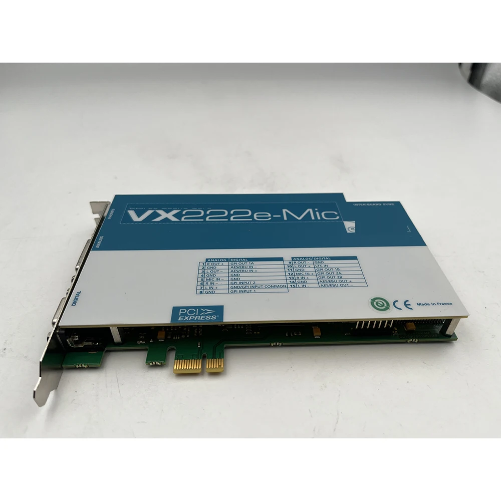 Digigram 방송용 VX222E-mic 전문 사운드 카드 인터페이스, 외장 오디오 인터페이스, 스테레오 PCI-E VX222E