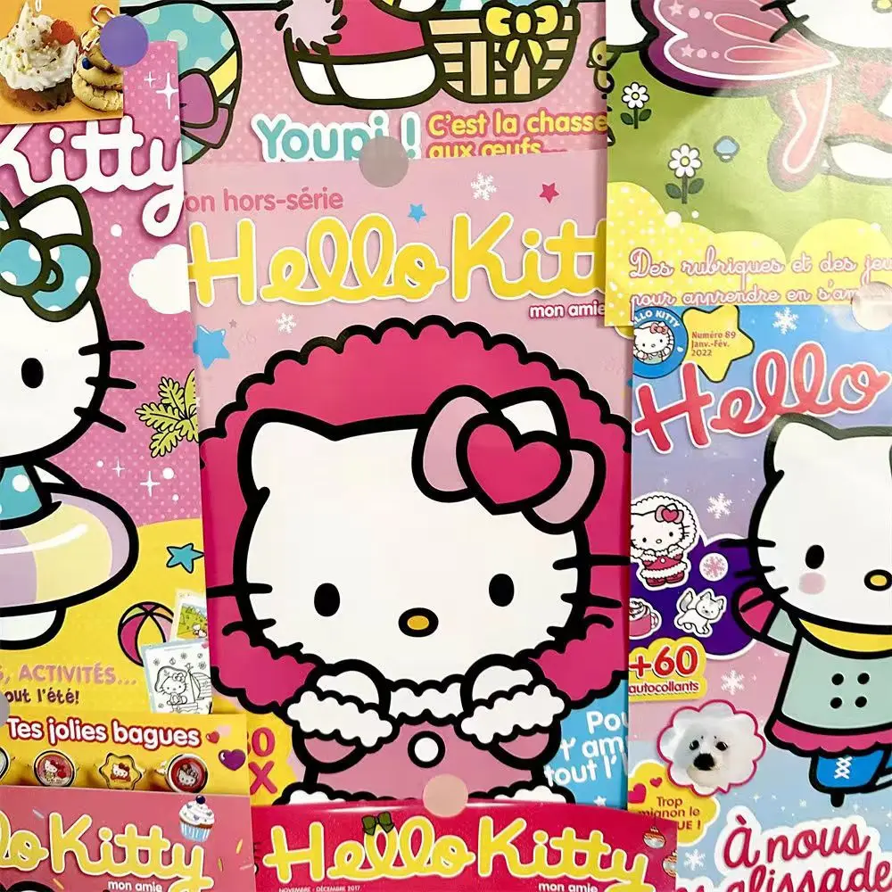 10Pcs Kawaii Sanrio Hello Kitty Posters Cartoon Kt Cat Paper Piant Living Room Decor Bedroom Decor Wall Art Home Decoration
