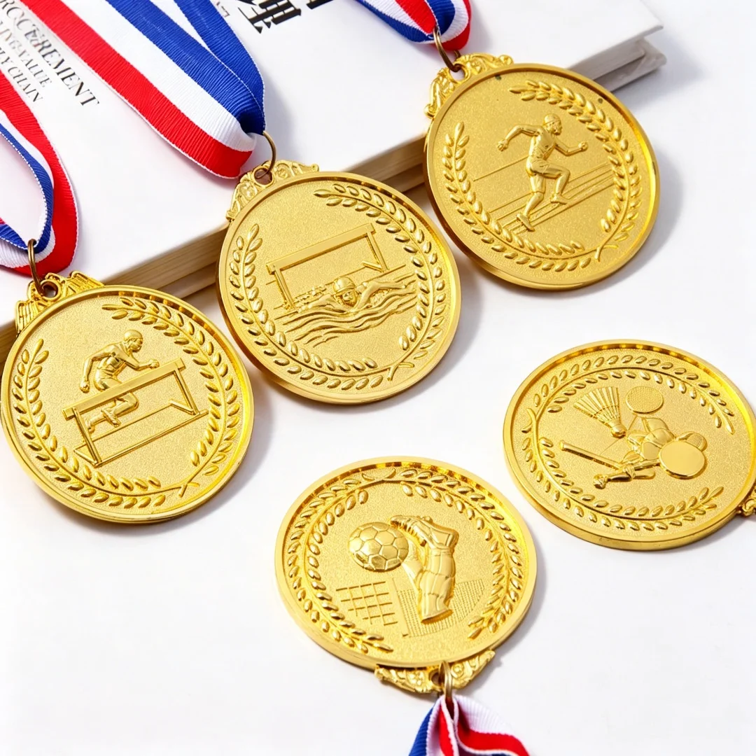 Custom Metal Sport Medal Electroplating Painted Finish UV Printing Sports Events Souvenir Art Collectibles Bulk Wholesale