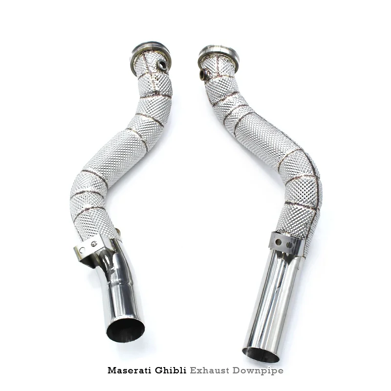 Head Section High flow Pipes Exhaust Pipes branch downpipe Exhaust Pipe with catalyst for Maserati Ghibli 3.0T 2014-2016