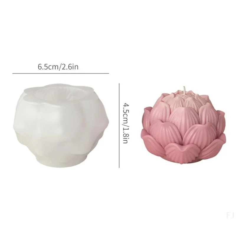 [YU] ดอกบัวรูปดอกไม้อีพ็อกซี่เรซินแม่พิมพ์ซิลิโคน DIY นำกลับมาใช้ใหม่สำหรับเทียนสบู่พลาสเตอร์ตกแต่งบ้านหัตถกรรมหล่อแม่พิมพ์