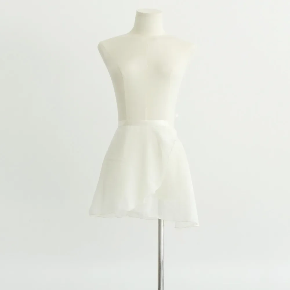 Children's Ballet Dance Skirt Girls' Practice Clothes Gauze Skirt Chiffon Apron Dancing Lace-up One-piece Skirt 2025