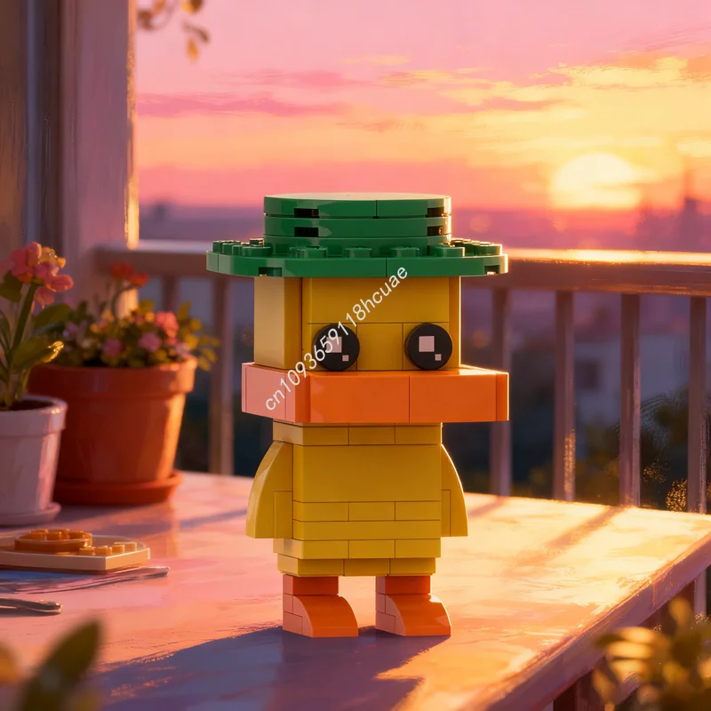 

108 шт. MOC Pato Pocoyo Brickheadz модель строительные блоки строительная игрушка креативные рождественские подарки сборка образовательная идея кирпич