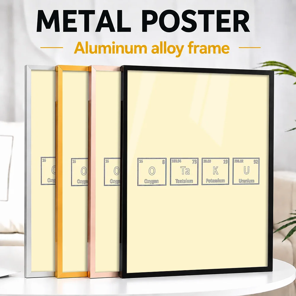 Periodic Table Humor Quote Metal Poster With Aluminum Alloy Frame Personalized Photo Bold Typography Style Wall Art For Study