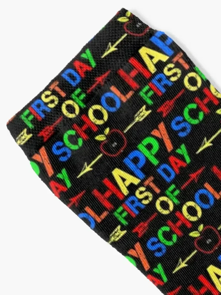 Happy First Day Of School 2021 Vintage Socks winter custom Men's Socks Luxury Women's