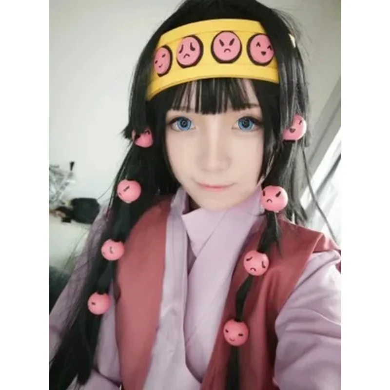 รองเท้าบูทคอสเพลย์ Alluka Zoldyck จาก CyAnime Hunter พร้อมวิกผม Aruka Zorudikku ชุดคอสตูมล่าสัตว์สำหรับฮาโลวีน สำหรับผู้หญิงและผู้ชาย