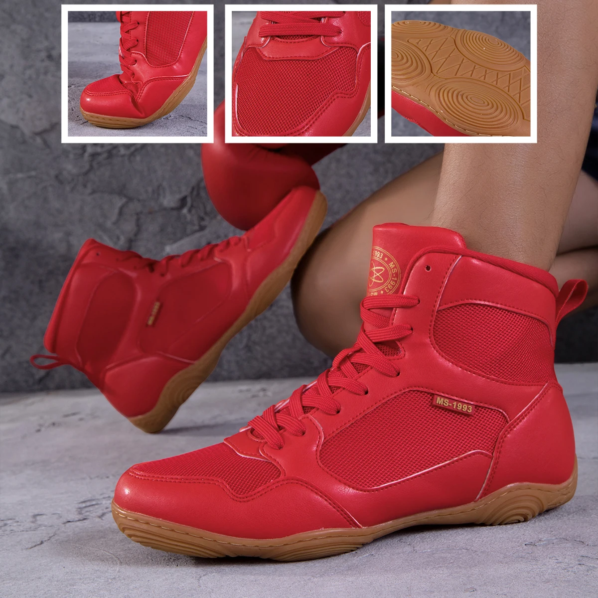 Men New Boxing Shoes Comfortable Fitness Outdoor Brand Male Struggle Big Size Professional Wrestling Shoes Non-Slip Sneakers