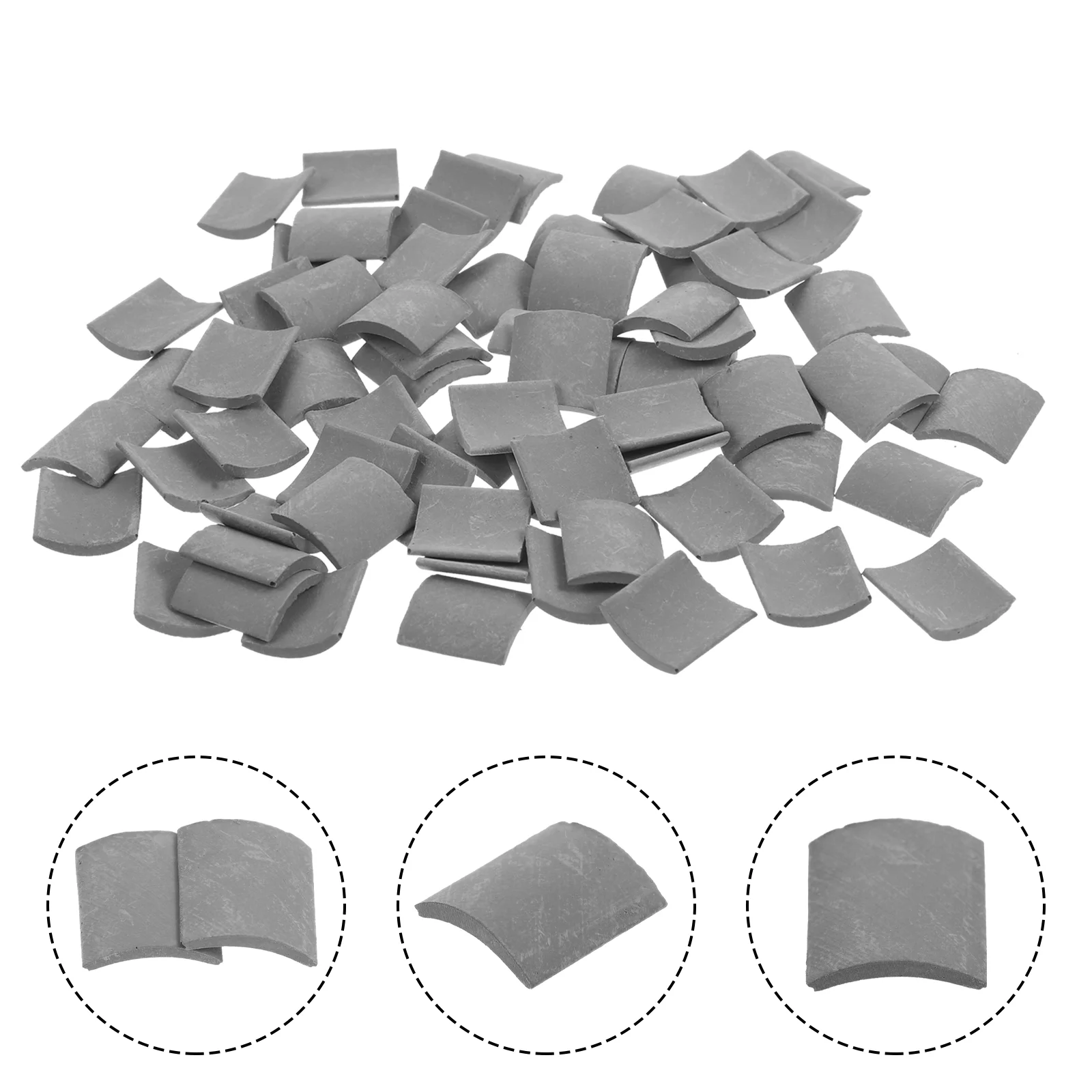 80 stuks Mini Bricks Decor Kleine Dakpannen Modellen Zandtafel Huisdecoratie Decors Fake Clay DIY Layout Props Miniatuur