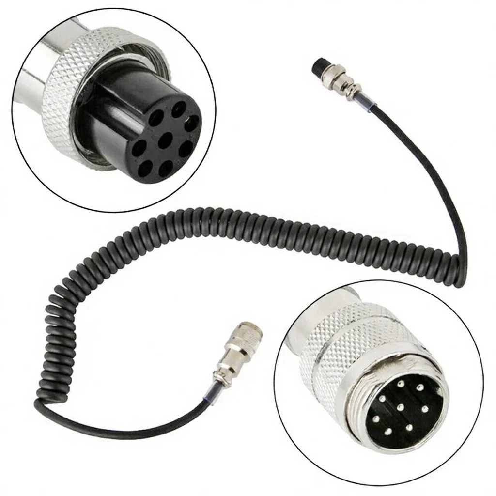 Microphone Extension Cord 8 Pin Aviation Connector For EMS53 EMS57 MC44 TM241 HM36 Audio Extension Accessory Cable
