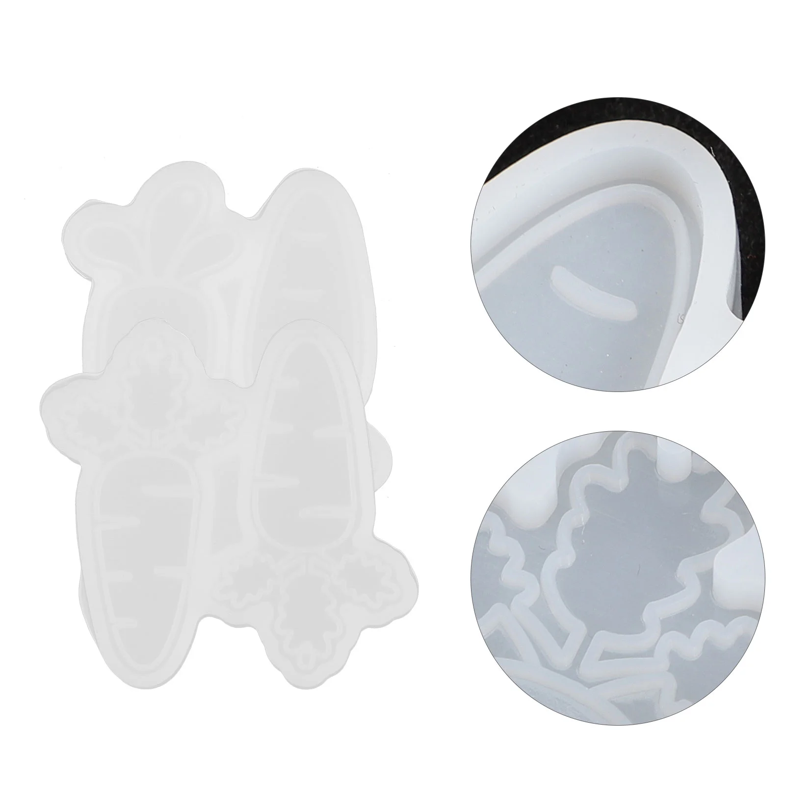 

2 Pcs Rabbit Mold Unique Shaped Pendant Resin Molds Keychain Jewelry Delicate Silicone Silica Gel Portable