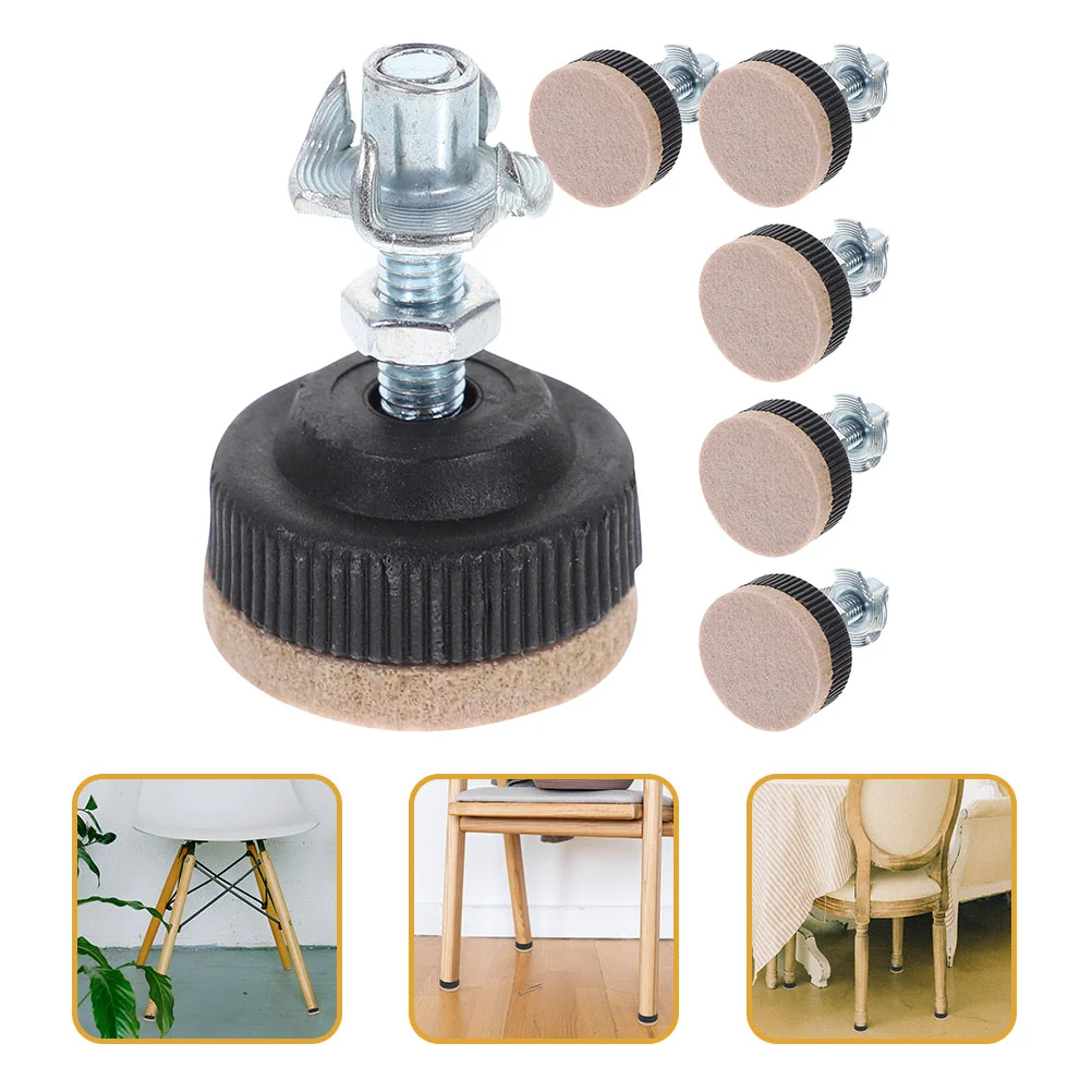 

6 Pcs Adjustable Furniture Feet Desk Legs for Leveler Heavy Duty Leveling Foot Pads