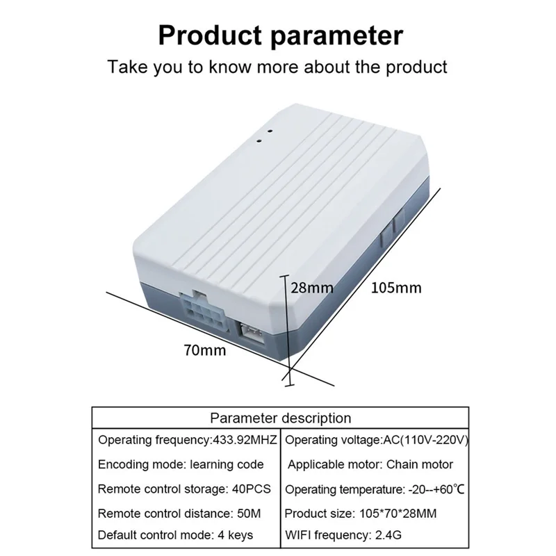 【ترويج】وصلة لاسلكية ذكية وحدة تحكم في الباب بمصراع دوار عالمي للتحكم في الهاتف المحمول في المرآب سلسلة الفنادق Mot #6