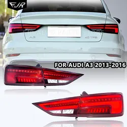 For Audi A3 2013-2016 Taillights Assemblies Old to New Car LED Rear Tail Light Sequential Turn Signal Brake DRL Auto Accessories