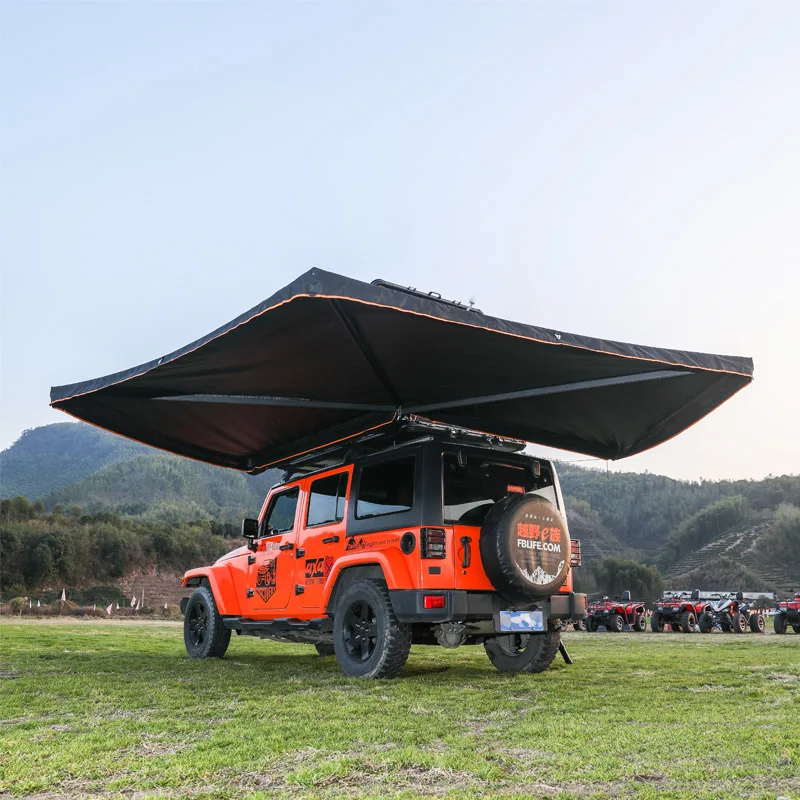 270° Car Awning 2M 2.5M Aluminum Alloy Frame, Waterproof Outdoor Sun Protection Suitable for SUV/MPV Models Customizable