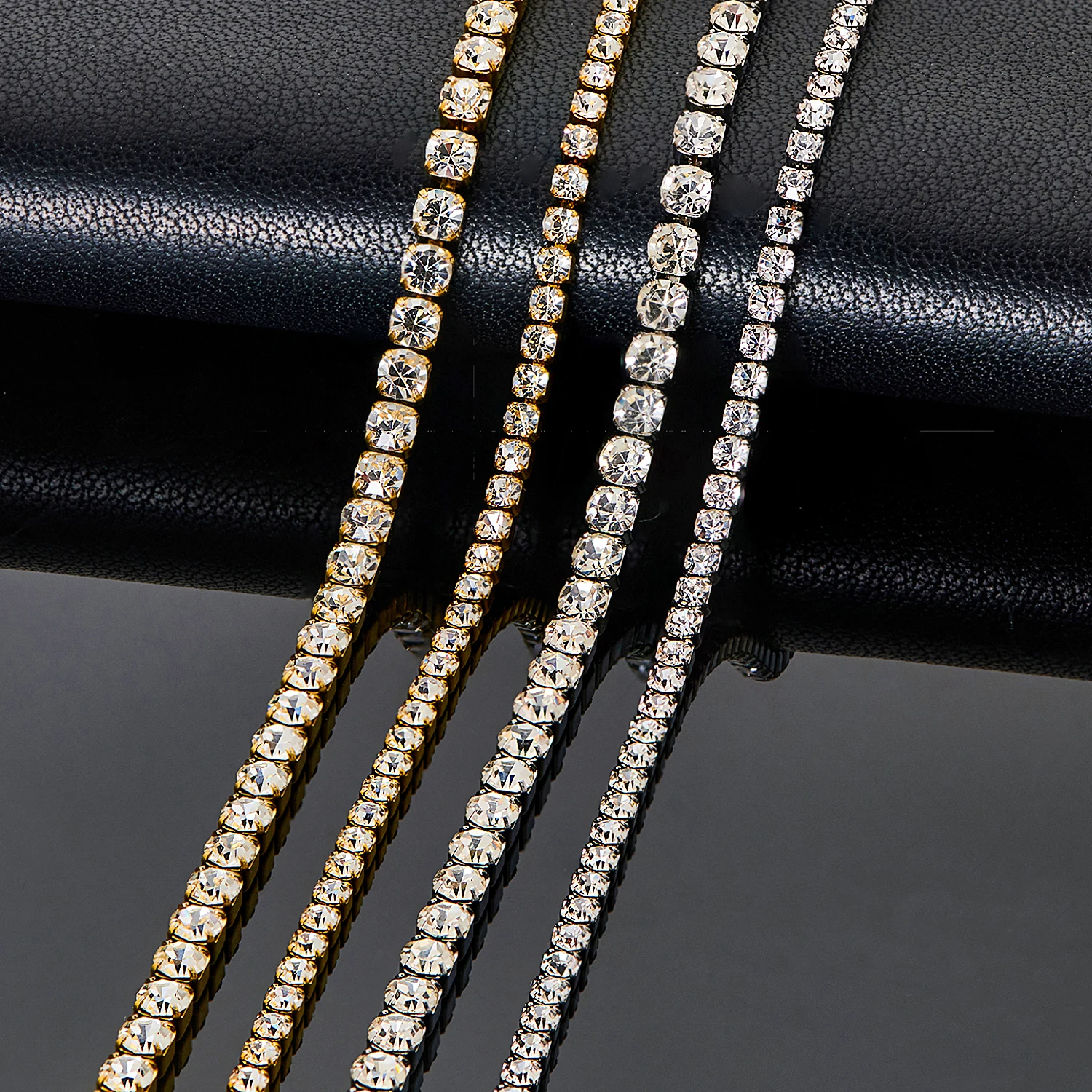 CZ Necklace Iced Out Bling Chain 2mm/3mm Sexy Choker Stainless Steel For Women Jewelry Accessories