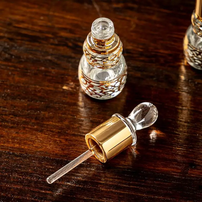 12ml Kürbisförmige Vergoldete Rollerflasche Nachfüllbares Parfümöl-Fläschchen für Aromatherapie DIY-Anwendung – Detail 4
