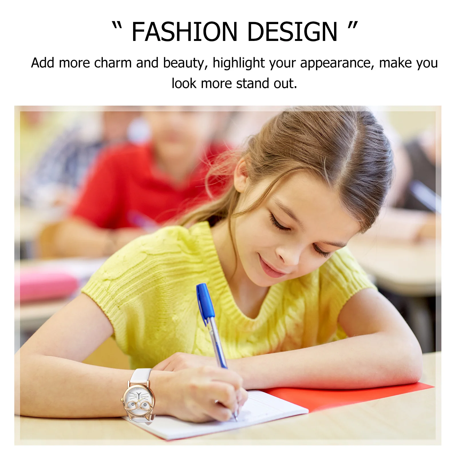 1Pcs Quartz Kids Cat Pattern Watch Durable PU Strap Sports Casual Wristwatch Lightweight Fashion Gift for Boys Girls