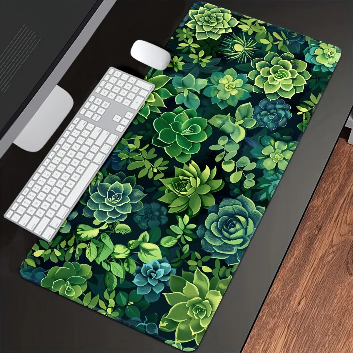 

Succulents Mouse Pad Desktop Mat Table Mat Anti-slip Mouse Pad Washable Rubber Mouse Pads Flesh Green Desk Gadget Pc Gaming