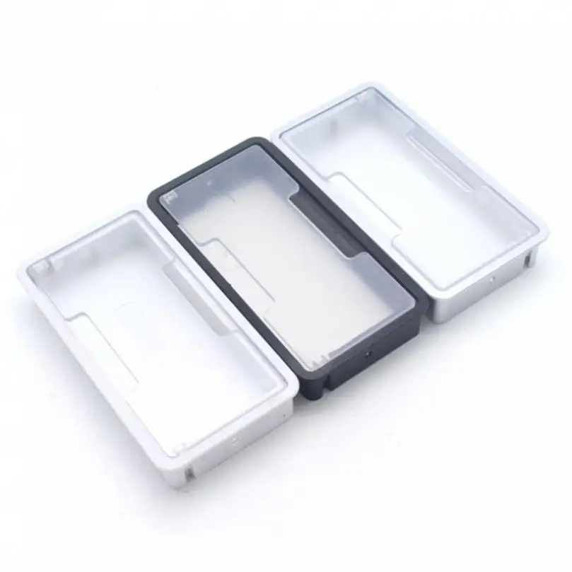 1 Piece 6.3 Inch Rectangle Plastics Wire Hole Covers with Transparent Frosted Cover, Desk Grommet Desk Cable Organizer