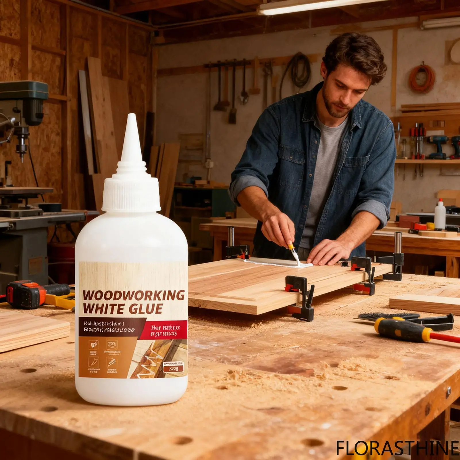 Heavy Duty Wood Glue Easy to Apply Woodworking Repair Supplies Woodworking Glue for Shoe Ceramic Glass Leather Model Metal