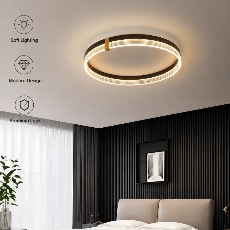 Ceiling Light Modern Round Acrylic LED Flush Mount Bedroom Study Room Fixture Vivid Minimalist Design Home Decor Ceiling Fixture