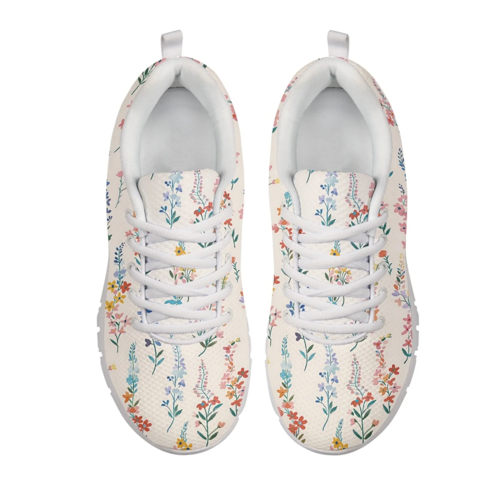 Coloranimal Wild Flower Print Running Shoes Mesh & EVA Sole Running Sneakers Breathable Fitness Shoes for Women