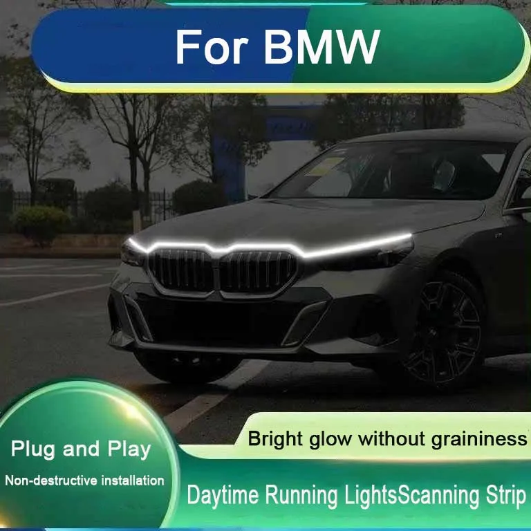 

Для BMW M8/M235L/M240i/X3M новое обновление светодиодных дневных ходовых огней сканирования капота автомобиля DRL направляющая декоративная 12 В