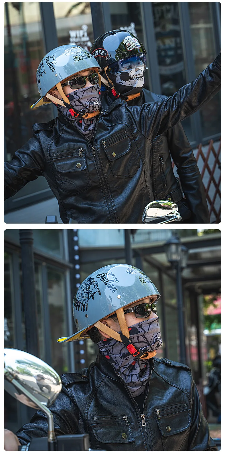 V Retro Halb Roller Helm Baseball Kappe Sicherheit für Motorrad Harley Vintage Elektrische Radfahren Motorrad Klassische Mode Helme – Detail 16