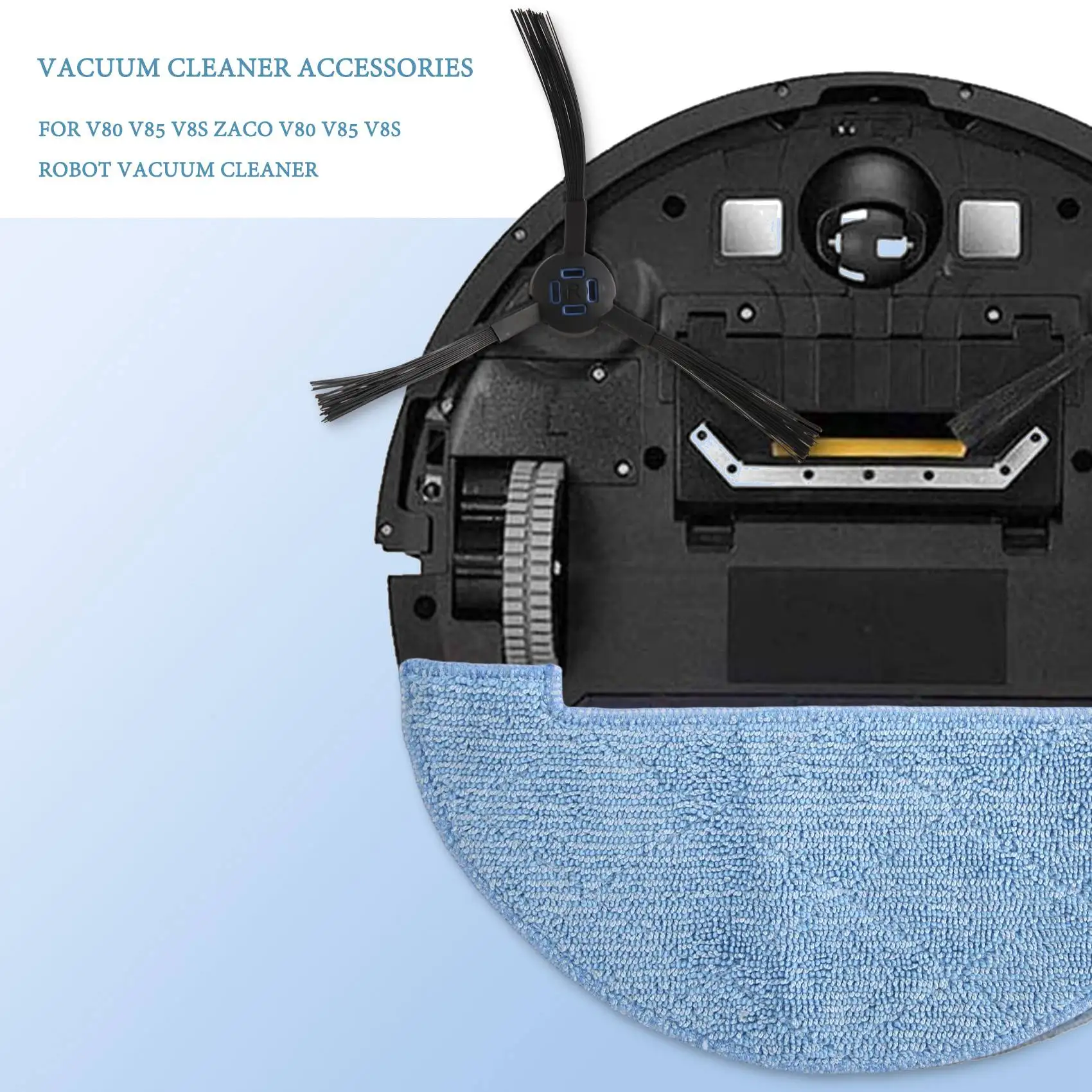 

ABFW Replacement Filter Brush Wipe Spare Parts Accessory Set for V80 V85 V80 V85 Robot Vacuum Cleaner