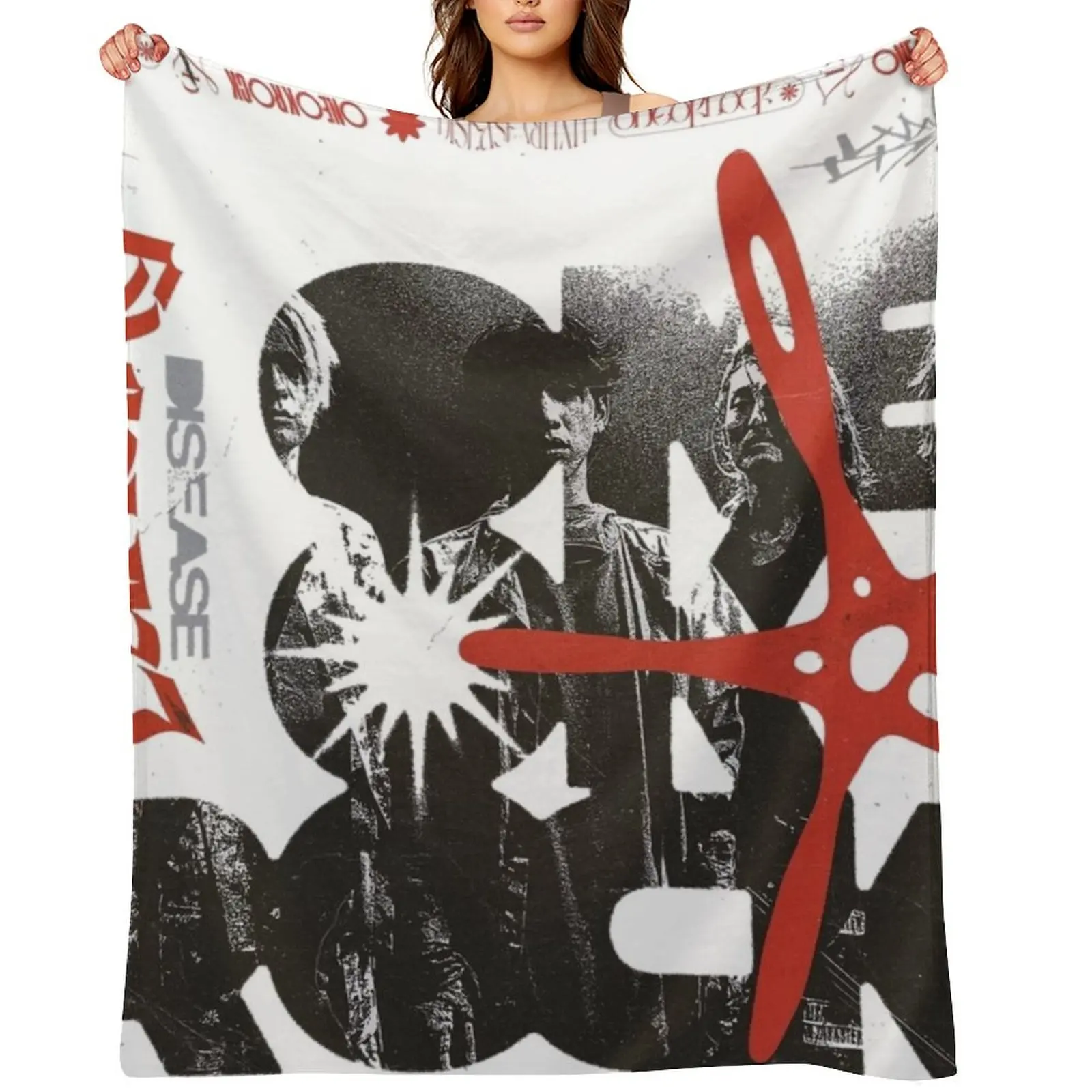 

One ok rock Throw Blanket Travel Soft Plush Plaid Retros heavy to sleep Blankets