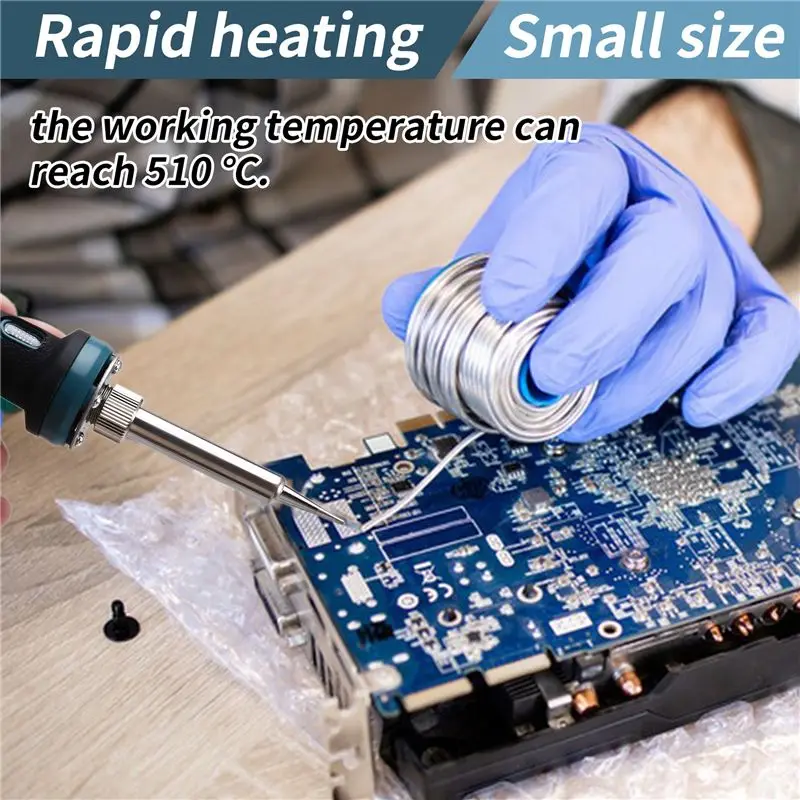 A98E-60W Wireless Electric Soldering Iron 936 Ironhead For 18V Battery Welding Tool 300-510℃ Temperature Adjustable