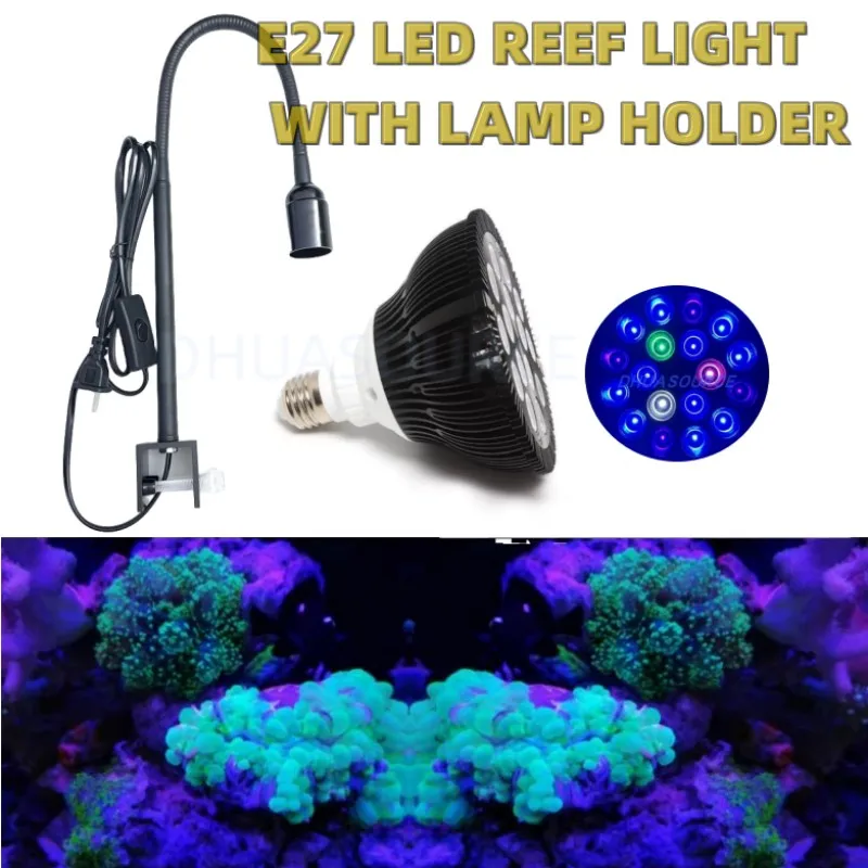 

LED Aquarium Light Reef Lamp, PAR38 Bulb for Nano Tank, Saltwater, Marine Coral, Fish Tank