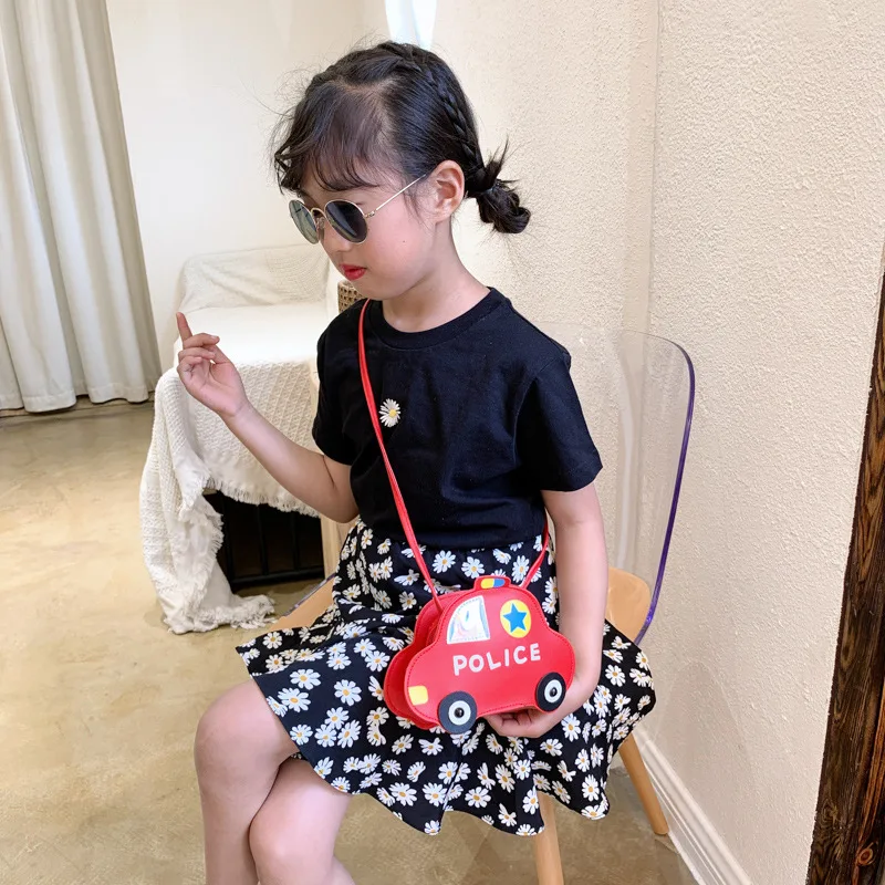 Fashion Car Kids Shoulder Bag Trendy PU Girls Backpack Cute Mini Messenger Bag Casual Style Children's Accessory Backpack