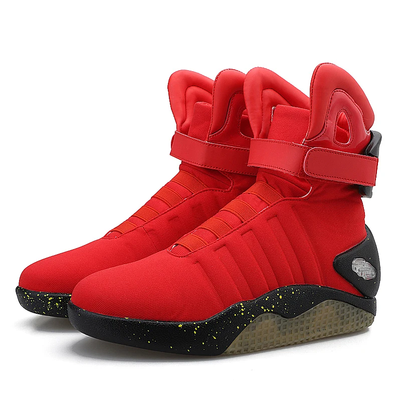TAQCMS Männer Basketball Schuhe Led licht schuhe männer turnschuhe „Back to Future“ led leuchtende schuhe für männer COsplay high top schuhe 4