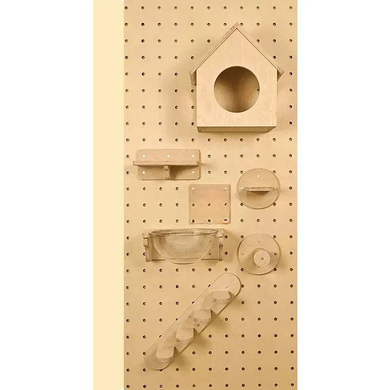 For Wooden Cat Climbing Frame Solid Wood Wall Mounted Cat Climbing Frame Jumping Platform Scratching Board Wall