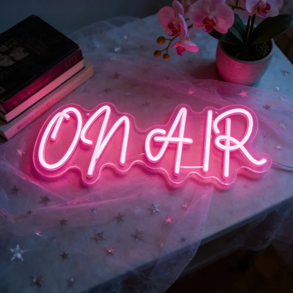 On Air Neon Sign USB Dimmable LED Wall Light for Live Stream Podcast Studio Bedroom Hotel Reception Trend Shop Decor sign lamp