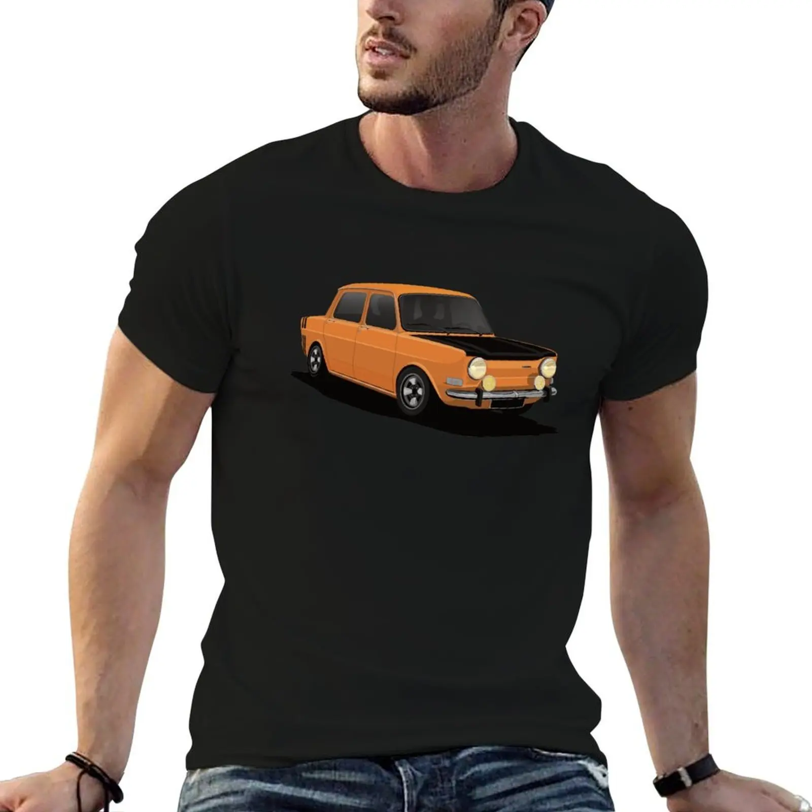 

Simca 1000 Rallye orange T-Shirt cotton tshirt 100% t shirts for man slim fit T-Shirt