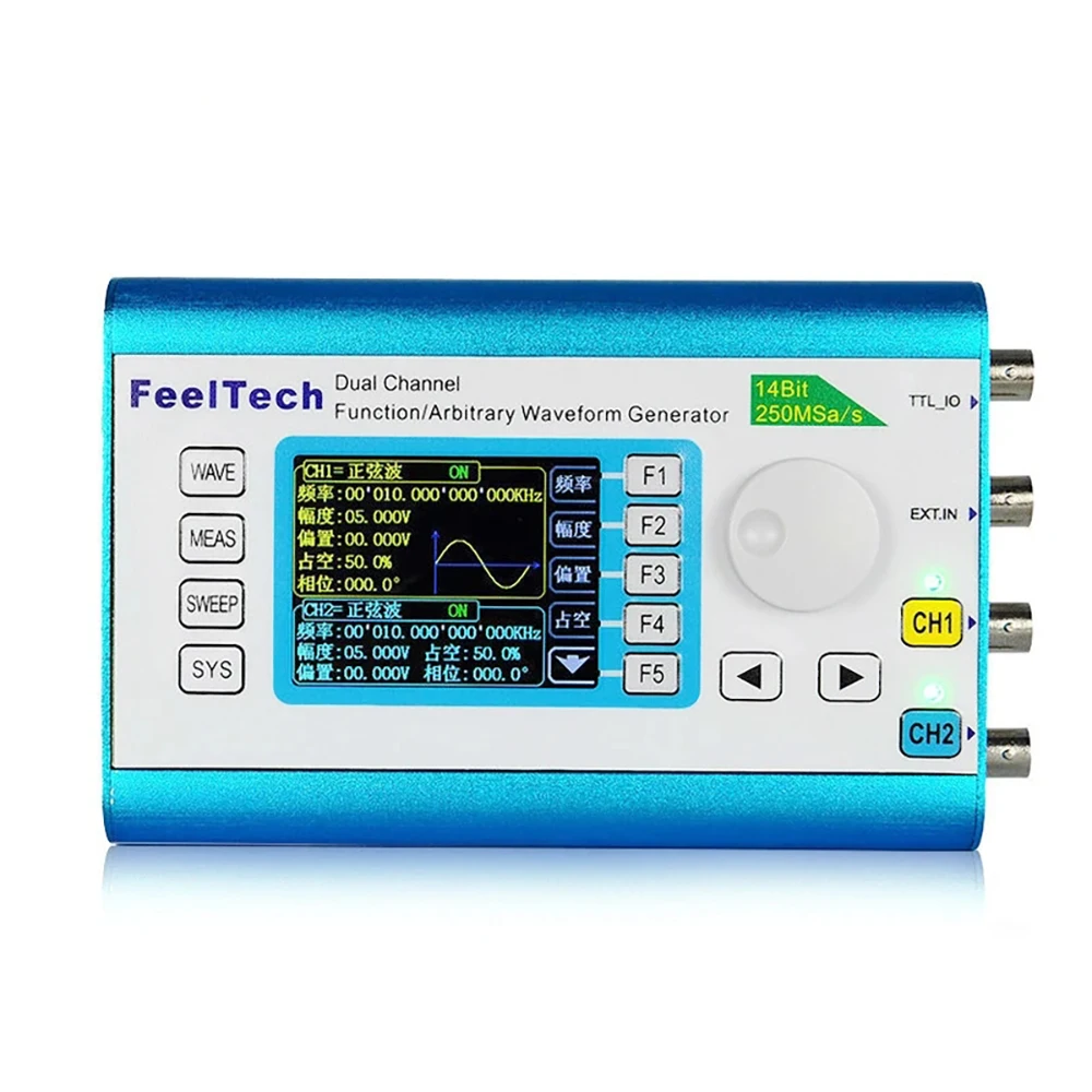 FY2300H 25/30/40/50/60M Dual CH DDS Function Arbitrary Waveform Signal Generator/Source 250MSa/s Sweep/Frequency Meter Counter